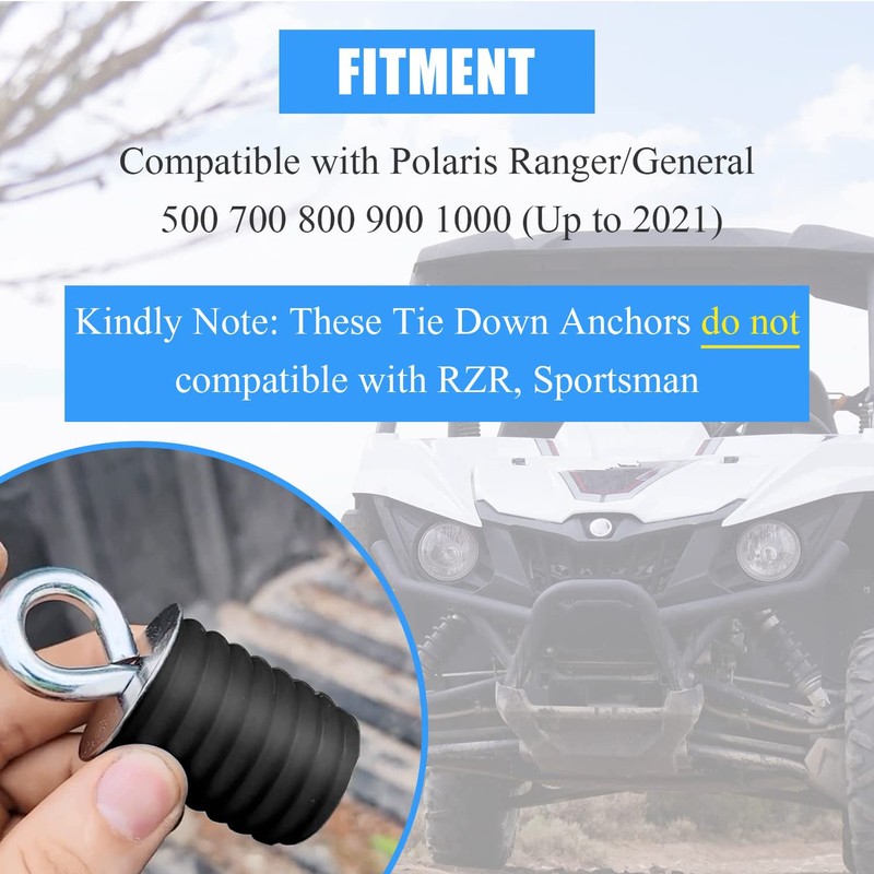 UTV Bed Tie Down Anchors, General Tie Down Anchor Set