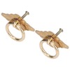 2 Pcs Antique Drawer Pulls Brass Chinese Antique Vintage Drawer