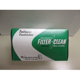 Schwartz Filter Disks 6.5" 100 Count Box Non-Gauze Milk Filters