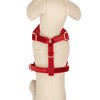 Fluffy Tailers Luxury Red Velvet Dog Harness No Pull Adjustable