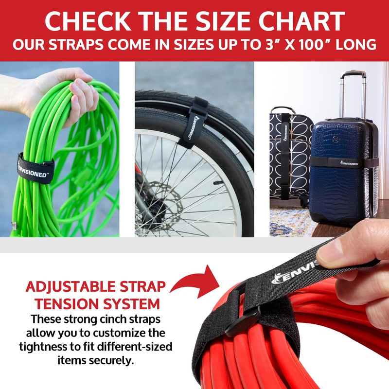 Reusable Cinch Straps 3/4" x 8" (Usable Length is 5.5")