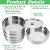 EBaokuup 5-Tier Stainless Steel Seed Sprouting Tray Kit-8.6" x 8.3"