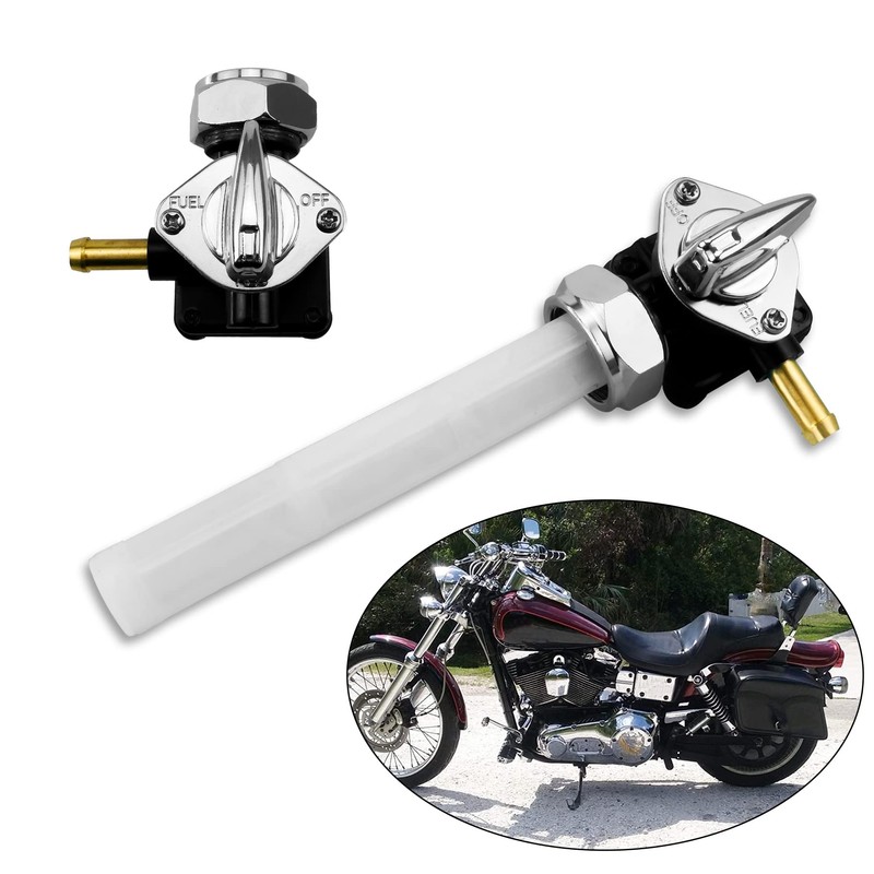 Fuel Valve Petcock with Male Thread Fit for Harley FLST
