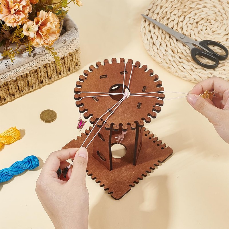 FINGERINSPIRE Wooden Kumihimo Braiding Discs Set 32 Slot Kumihimo Set