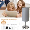 Yarra-Decor 【Upgraded Bedside Lamp with USB A+C Charging Ports &