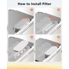 UPSKY 2.25Gal Elevated Dog Water Fountain Filter, 5 Pcs Replacement