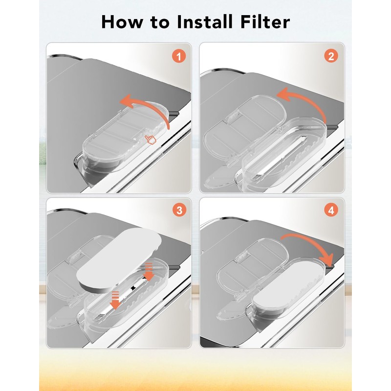 UPSKY 2.25Gal Elevated Dog Water Fountain Filter, 5 Pcs Replacement