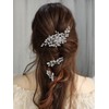 4Pcs Silver Bride Wedding Hair Comb Hair Pins Set Crystal