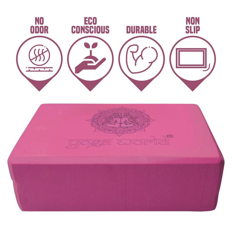 Yoga World EVA Yoga Blocks - High Density and Non-Slip