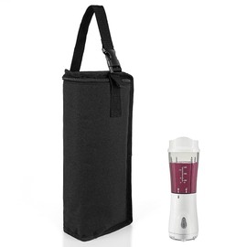 Linkidea Blender Storage Bag, Adjustable Smoothie Blender Carrying Bag with Hand Strap, Portable Small Blender Container Compatible with Hamilton Beach (Black)