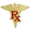 PinMart's Caduceus Nursing Enamel Lapel Pin - Ideal RX or