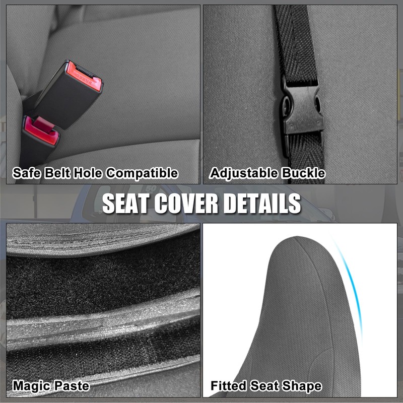 SAPUBK Front Seat Covers Replace for 2010-2021 Chevy Express Bucket