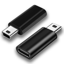 YFmyKoyosa (2 Piezas Adaptador USB C a Mini USB 2.0, Tipo C Hembra a Mini USB Macho, Conector de Conversión, Carga y Sincronización de Datos, Compatible con GoPro Hero 3+, Reproductores MP3