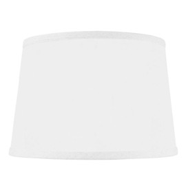 10x12x8" SLIP UNO FITTER Hardback Shallow Drum Lamp Shade White Linen