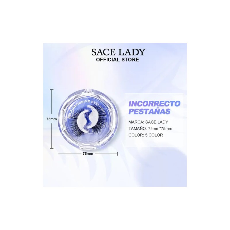 Sace Lady Pestañas Postizas Autoadhesivas Largas Naturales