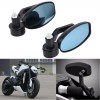 Unbranded Motorcycle 7/8" Handle Bar End Rearview Side Mirrors Fit