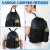 Leikedun Swimming Bag Mesh Drawstring Backpack for Adults Kids, Waterproof