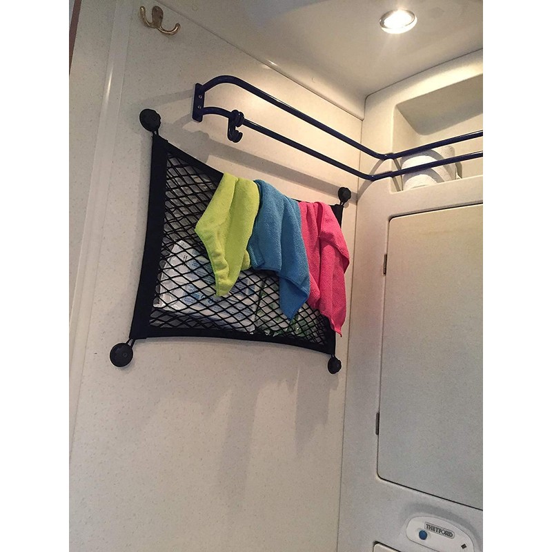 2 Pcs Van Storage Cargo Net,Wall Elastic Nylon Double-Layer Mesh