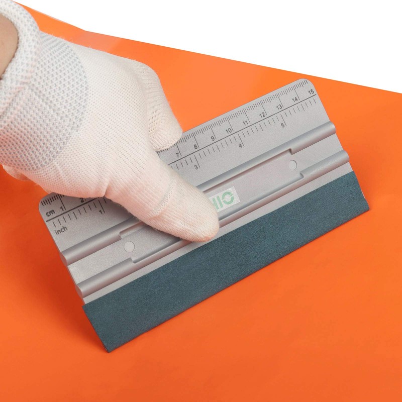 FOSHIO Car Vinyl Wrapping 6-inch Felt Squeegee with Length Measurement