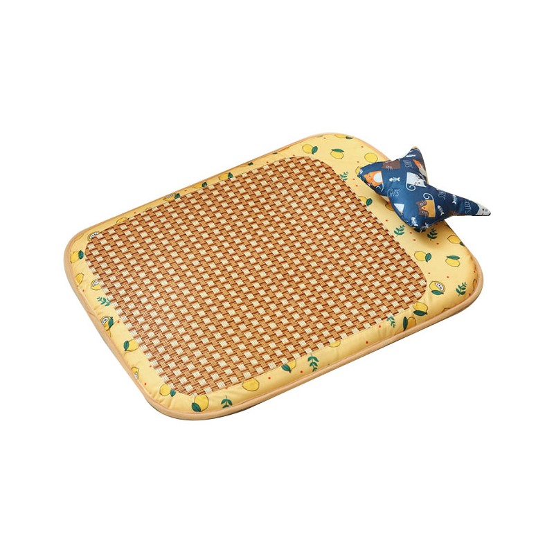 Dog Rattan Cooling Mat Bite Resistant Comfortable Breathable Cat Cooling