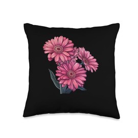 Gerbera Daisies Design Throw Pillow