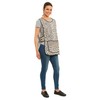 Ladies Leopard Design With Piping Tabard Apron Overalls Front Pocket