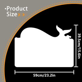 Magnetic Whiteboard Contact Paper for Wall Whale Shape Adhesive Magnetic Dry Erase White Board Sticker with Magnetic Eraser and 8 Markers for Kids ，Removable Peel and Stick Whiteboard Wallpaper Roll