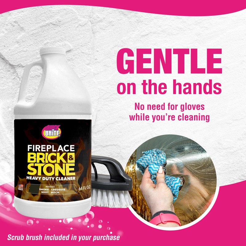 Quick 'n Brite Fireplace Brick and Stone Cleaner 64oz -