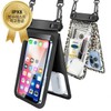 Two-Pocket Smartphone Waterproof Pouch IPX8 Large Capacity for Water Play & Water Parks SW30001 Black
