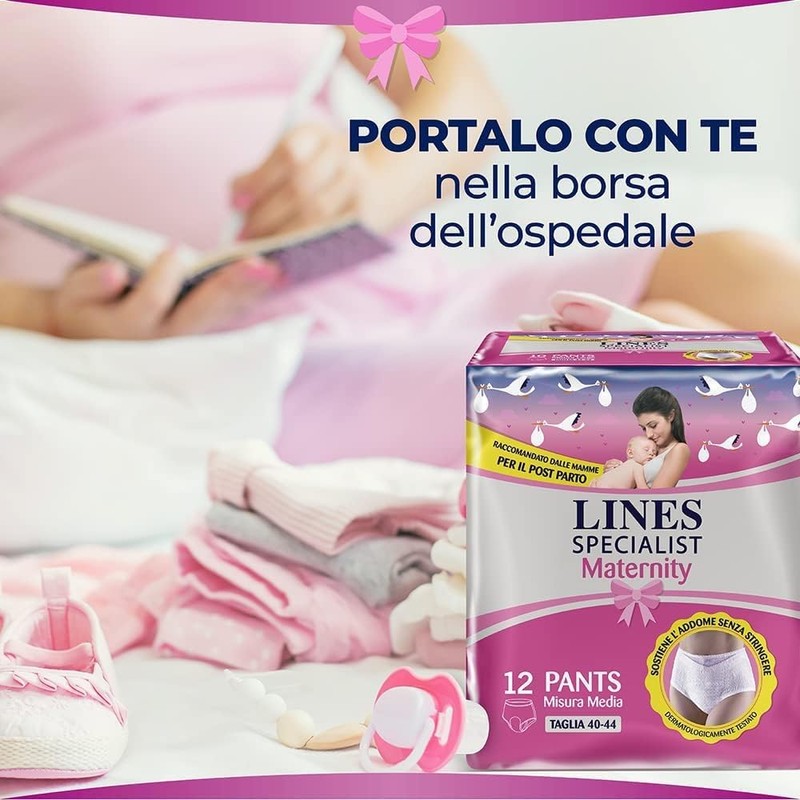 Lines Specialist Pants Maternity, 20 Panties Postpartum M (24 Unità)