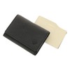 Orobianco Men's Business Card Holder, Cowhide Leather, Genuine Leather, Black