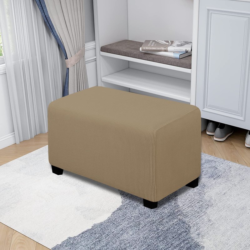Easy-Going Funda otomana elástica fácil de Usar, Taburete de Almacenamiento