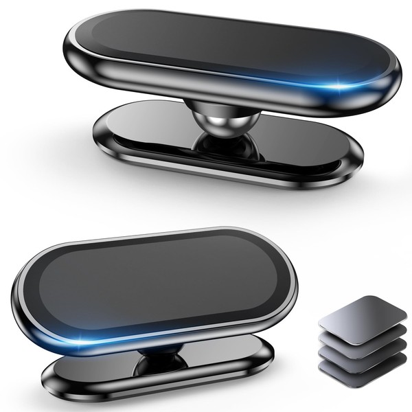 【2-PACK】Magnetic phone holder for car, [ Super Strong Magnet ]