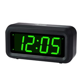 Timegyro Digitaluhr batteriebetrieben, Wecker für Schlafzimmer mit LED-Anzeige mit Langer Batterielebensdauer, einstellbare Helligkeit, 12/24 Stunden, Snooze