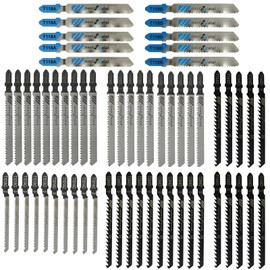 60pcs Reciprocating Saw Blades,Carbon Steel Saw Blade,Wood & Plastic Blade for Softwood Hardwood Plastic Cutting Compatible with Festool, Bosch, Hitachi, Milwaukee,Makita Saws