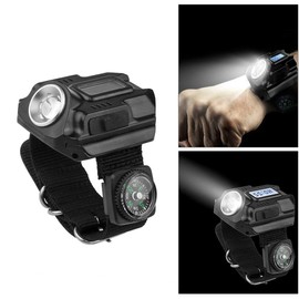 SUNDERPOWER Portable Rechargeable Wrist Light - Waterproof LED Tactical Flashlight