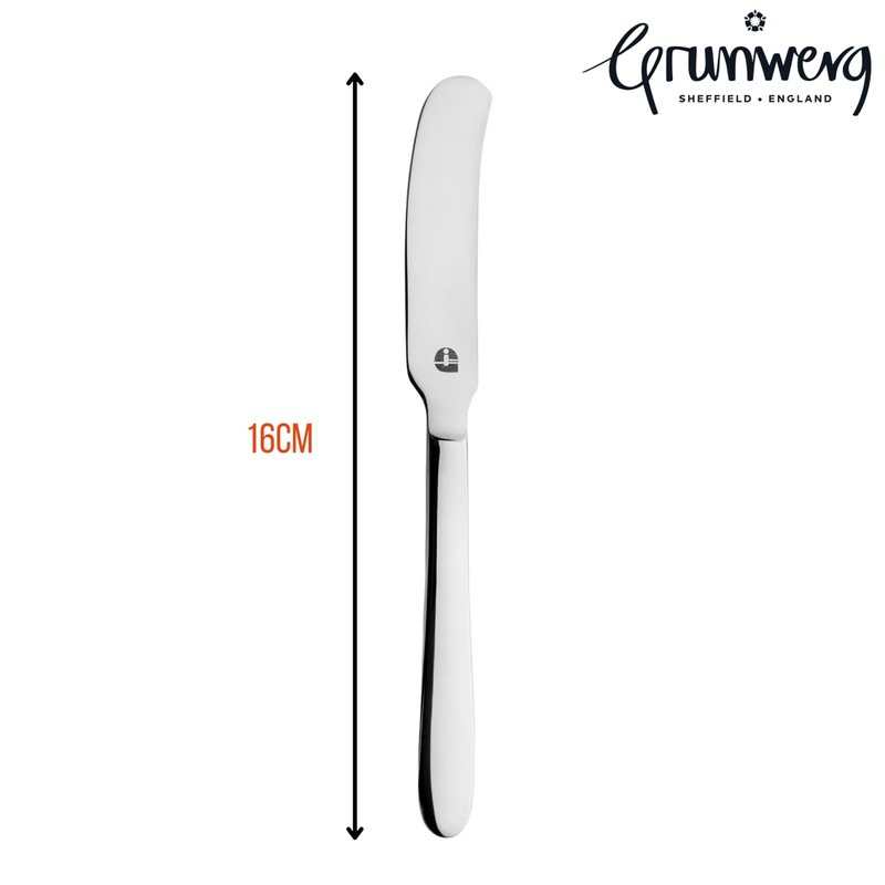 Grunwerg Windsor Carded Set di 6 coltelli per burro, acciaio