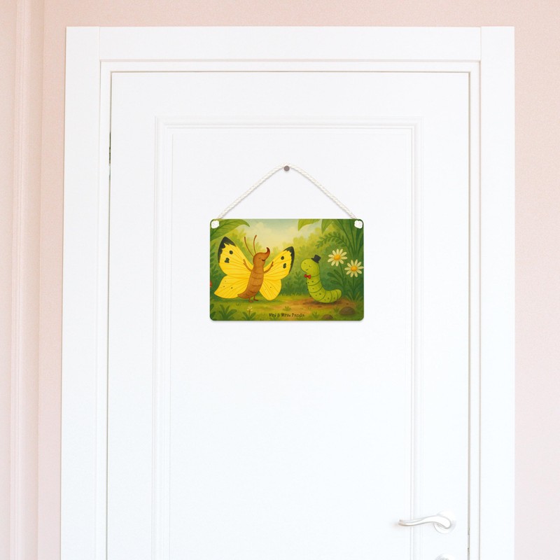 Mr. & Mrs. Panda Deko Schild Raupe Schmetterling Design DIN
