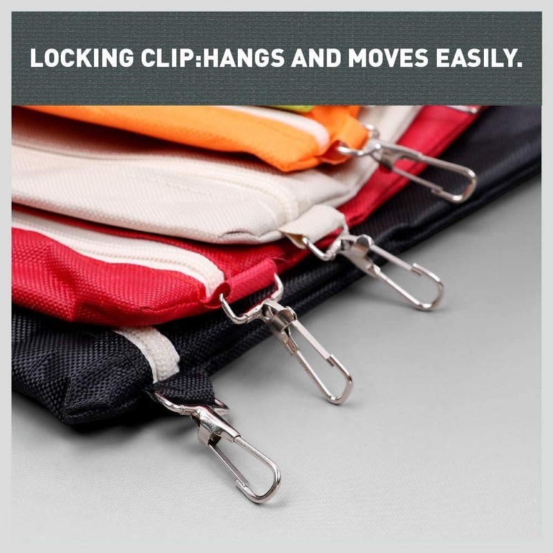 HORUSDY 5-Pack Multi-Purpose Zipper Bags, Water-proof Zippered Tool Pouch, Organization