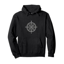 Compass rose windrose outdoor design for adventurers Pullover Hoodie