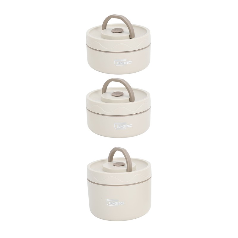 Insulated Lunch Container 304 Stainless Steel Leakproof Portable Round Thermal