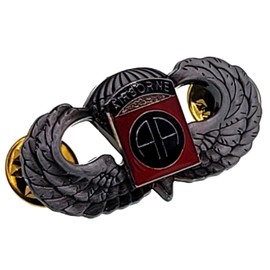 82nd Airborne Oxidized Jump Wing Military Insignia Badge US Army Custom Pin