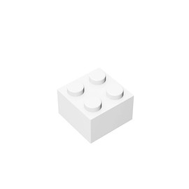 TTEHGB TOY Classic Building Bricks 2 x 2 100 Piece, Creative Play Set - 100% Compatible with and All Major Brick Brands 3003(Colour:White)
