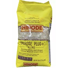 Hinode Calrose Plus Blend Brown and white Rice 5 Lb Bag
