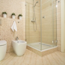 BAUNVB Linear Shower Drain 24 Inch, Professional Brushed SUS-304 Stainless Steel Shower Drain, 51L/Min Fast Drainage Floor Linear Drain, US Standard CUPC Certified, Brushed Silver, SD-109