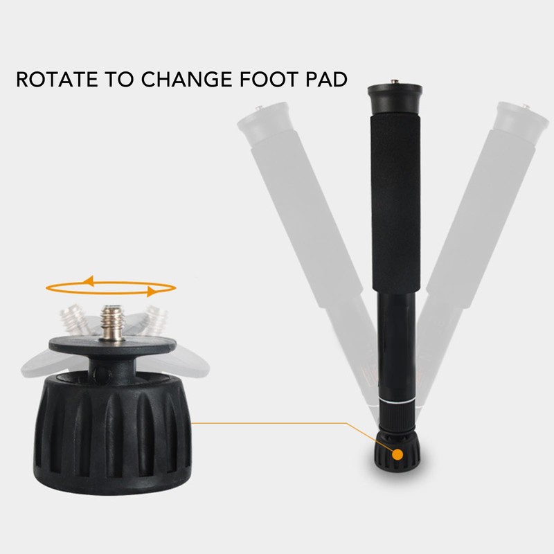 Camera Monopod, Aluminum Alloy Portable Travel Monopod with Storage Bag,