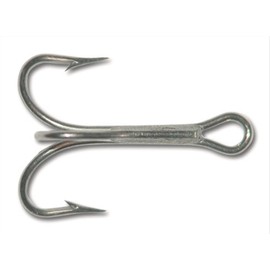 Mustad 3551 Classic Treble Standard Strength Fishing Hooks | Tackle for Fishing Equipment | Comes in Bronz, Nickle, Gold, Blonde Red, [Size 1/0, Pack of 25], Duratin