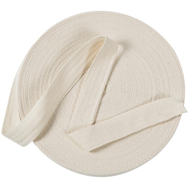 Cotton Twill Tape Ribbon 1/2 Inch Wide Tape Herringbone Webbing