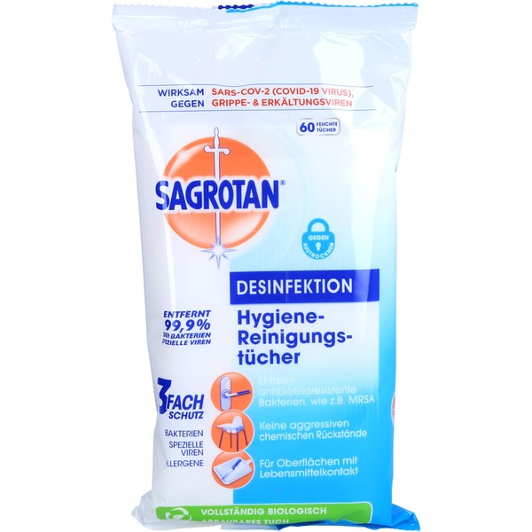 Sagrotan Hygiene Cleaning Wipes 60 Wipes