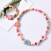 Mengonee Kids Cartoon Necklace, Colorful Animal Child Jewelry, Flower Beads,